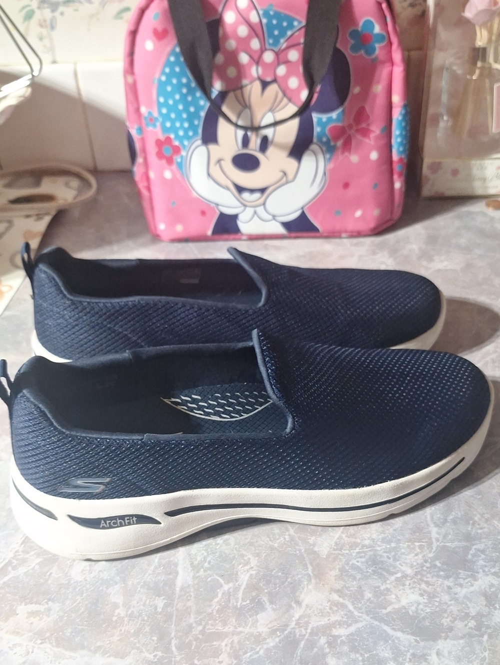 Skechers Navy Slip-On Arch Fit Casual Loafers